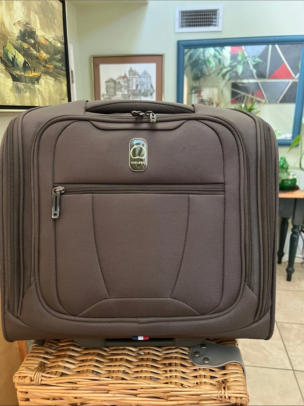 DELSEY Luggage Carry On 2 wheels. Paris Helium DLX Softside size 15x13x8